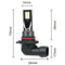 2Pcs 9005 9006 LED Hi-Low Beam Headlight 100W 19000LM Fog Lights 6000K Whit@