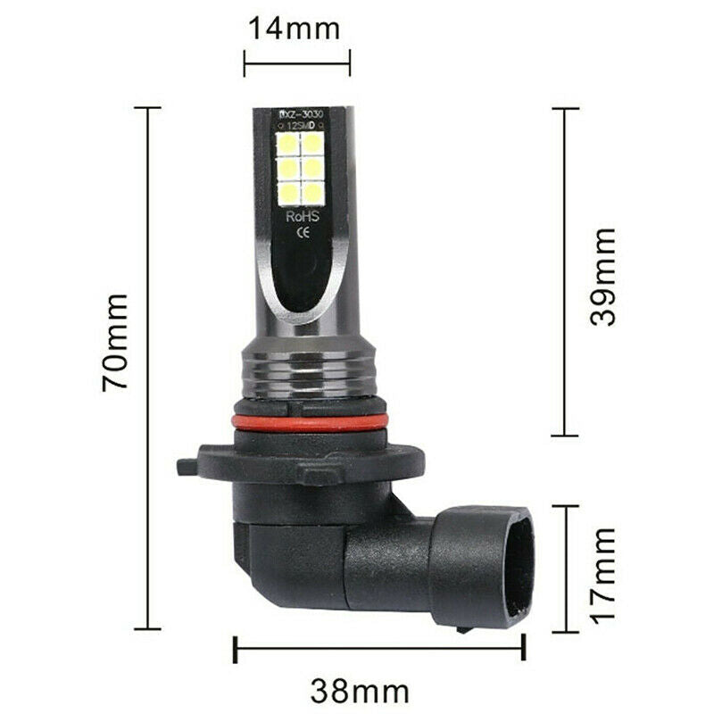 2Pcs 9005 9006 LED Hi-Low Beam Headlight 100W 19000LM Fog Lights 6000K Whit@