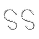 2 Pieces S Shaped Heavy Duty 316 Stainless Steel Hanging Hooks 45 x 28mm