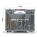 24pcs High Hardness Combination Drill Bit Set for Plastic, Metal, Concrete,