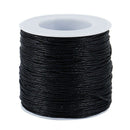 Roll Waxed Cotton Cords Wax String Cording for Beads Jewelry black 1.0mm