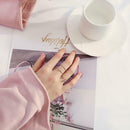 4pcs/Set Simple Unisex Geometry Open Adjustable Alloy Plating Finger Rings