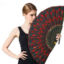 Peacock-Pattern Folding HandHeld Dance Fan Embroidered Party Prom Wedding S D6M1
