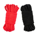 2x 6mm Tying Cotton Cord Thread Games Macrame Jewellery DIY Black+Red - 10m