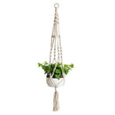 2pcs Retro Plant Flowerpot Weave Rope Hanging Basket Garden Home Decoration