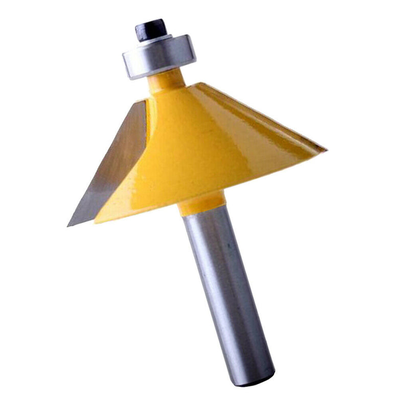 2 Pieces 8mm Shank 45 Degree Chamfer Bevel Edging Router Top Beading Cutter  for