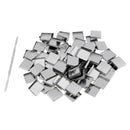 100 Makeup Pans Empty Eyeshdow Blush Powder Comestics DIY Palette Square Set