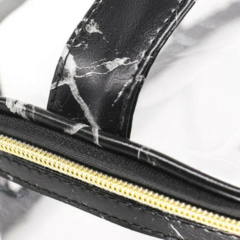 Transparent PVC Cosmetic Bag Set Of 3 Waterproof Toiletries Storage Pouch w J8K9