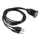 2M Motor Car Panel Extension Cable USB 2.0 3.5mm M / F Extension Cable 6.6FT