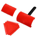 Red Painting Roller Decoration Empaistic Grain Painting Roller with PHandle