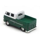 Green simulation 1:32 sound and light music pull back retro van truck expre