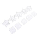 10X Star Square Shaped Tea Light Clear Plastic Cup  DIY Candle Making