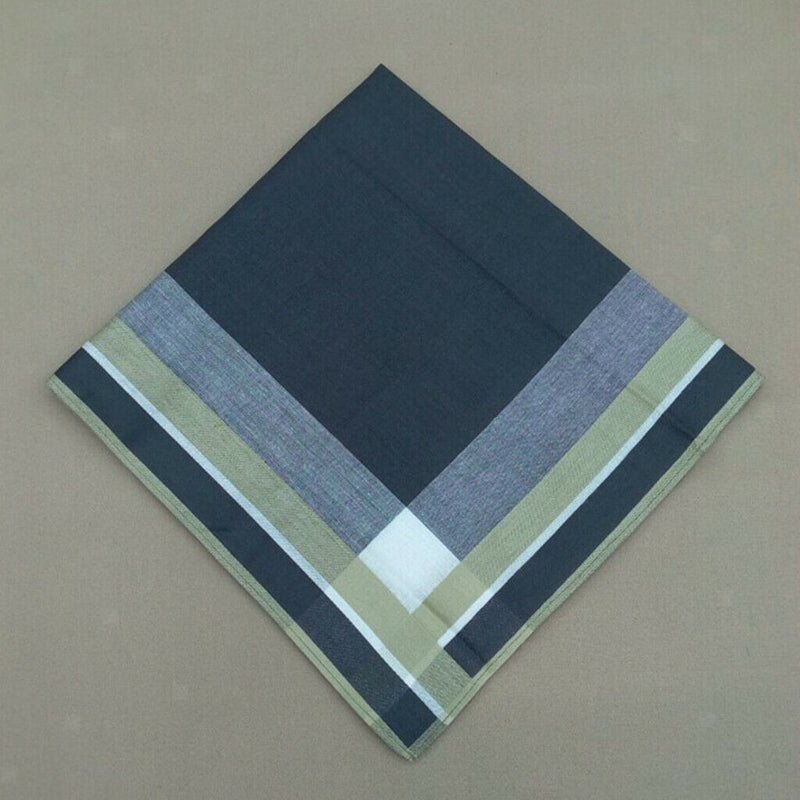 12pcs Plaid Handkerchiefs Classic Soft Hanky  Square Formal Kerchief 16''