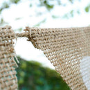 Christmas Wedding Party Decorated With A Colorful Flag Love Hessian Pennant