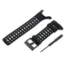 Watch Band Silicone Rubber For Suunto Ambit 1/Ambit 2/Ambit 3 Black Strap Steel