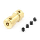 3mm to 3mm Copper DIY Motor Shaft Coupling Joint Connector for Electric Car Y6S1