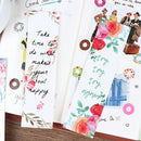 30X Flowers Bookmarks Message Cards Book Notes Paper Page Holder for Books ME