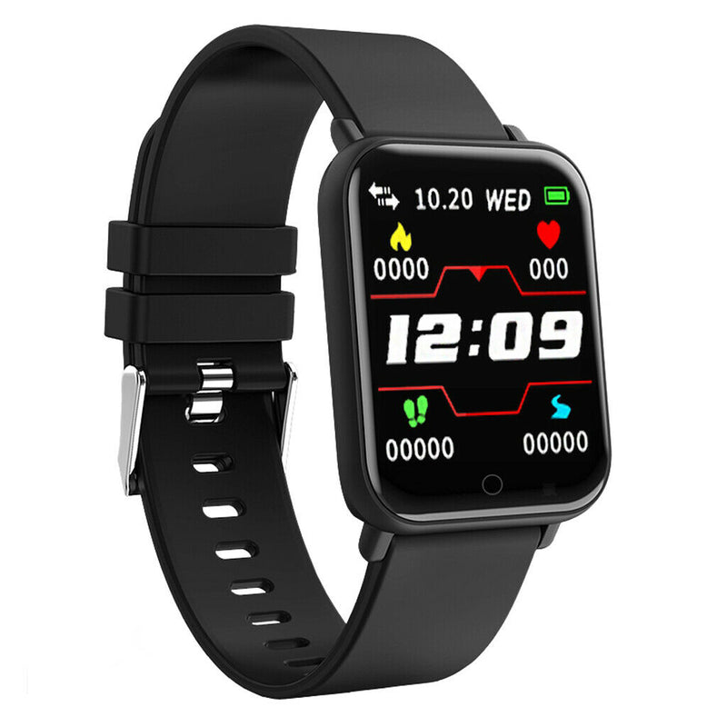1.44" Smart Bracelet Wristwatch Sports Fitness Tracker IP67 Waterproof Black
