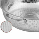 Micro-perforated stainless steel strainer 28.5 cm wide Argente