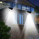 100 LED Solar Power Wall Light Motion Sensor Waterproof Outdoor Garden Lamp HOT
