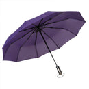 Wind Resistant Three Folding Automatic Umbrella Rain Women Auto Luxury Big