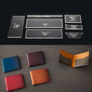 7pcs Short Wallet Bifold Acrylic Leather Craft Template Pattern Purse Making