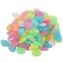 100Pcs Glow In The Dark Stones Pebbles Rock Aquarium Fish Tank Garden Walk  L9V6