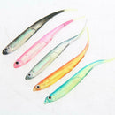 5pcs Soft Lure for Fly Fishing Shad Worm Swimbaits Jig Head Bait Lures