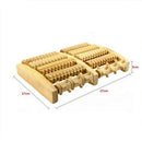5 Roller Stress Relax Pain Relief Yoga Portable Foot Massager Wooden Elderly