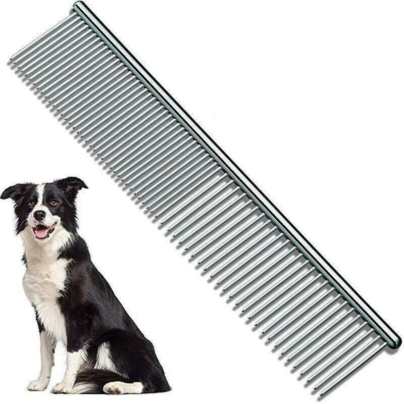 Pet Dog Cat Stainless Steel Double Row Teeth Grooming Hair Comb Brush Fur Rake//
