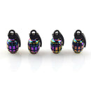 4pcs Metal Schrader Tire Valve Caps Bike Motorcycle Dust Cover Grenade