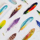 30 Pcs/lot Cute Creative Colorful Feather Paper Bookmark Stationery Clip V0C5