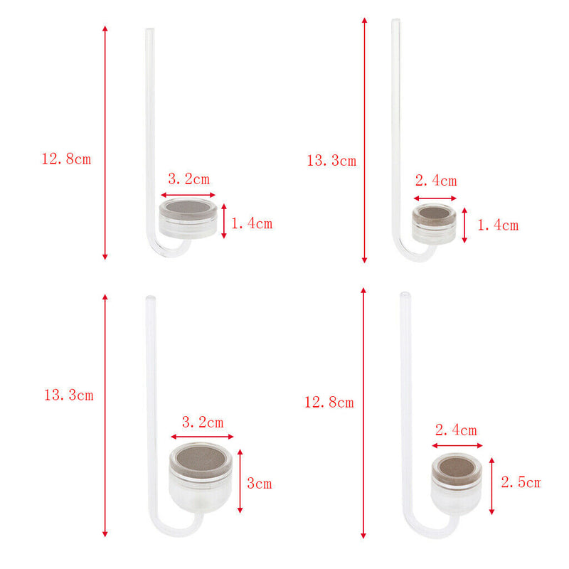 Aquarium Acrylic CO2 Diffuser Carbon Dioxide Atomizer Reactor Flat Bottom L