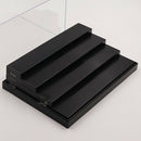 Anti-dust Arcylic 4-Step Display Case, Flat Glossy Base, Stackable Design, for