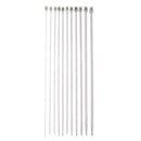 22pcs Stainless Steel Single Pointed Knitting Needle Sweater Staight Needles