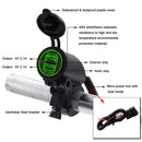 Cell Phone 2-USB Charger with Green LED Ring for Motorcycle 22mm Handlebar