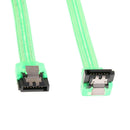 7Pin SATA 3.0 Data Drive Cable with Locking Latch 255mm Straight to Right Angle