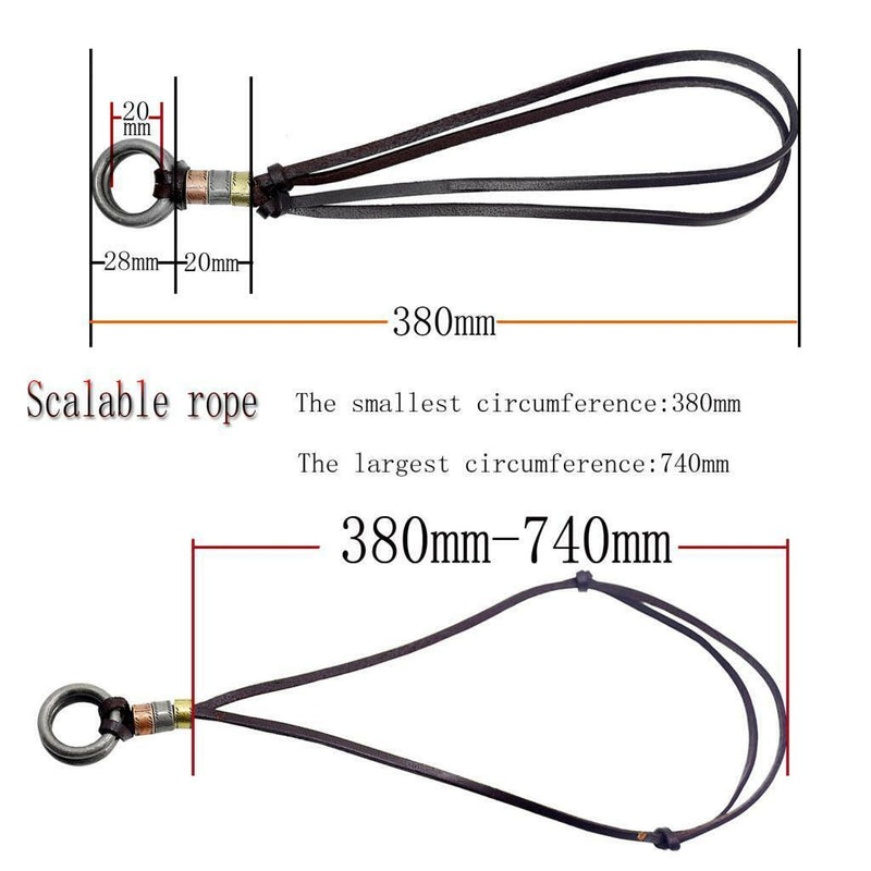 Brown Eyeglasses Sports Leather Neck Cord Eyeglasses Band Rope Necklace