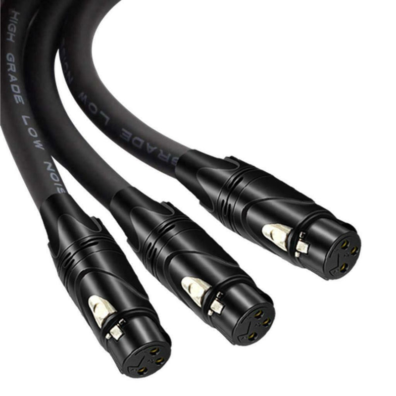 Female XLR Cable 3 Pin XLR To 2 Female Sockets Adapter Adapter Cable Adapter