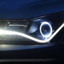 2pcs 60CM LED White Car Daytime Running Lamp Strip Light Flexible Soft Tube sscx