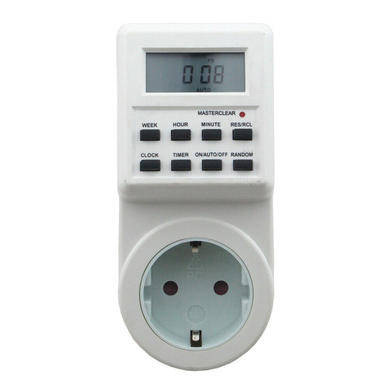 7 Day Digital LCD Electronic Plug-in Programmable 12/24 Hour Timer Switch  A