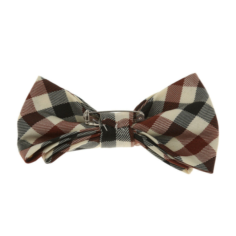 2Sets Boys Adjustable Suspenders Clip-on Braces Belts with Plaid Bowties Set