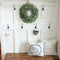 Artificial Green Leaves Wreath - 17.5 Inch Front Door Wreath Shell Grass BoxT7H4