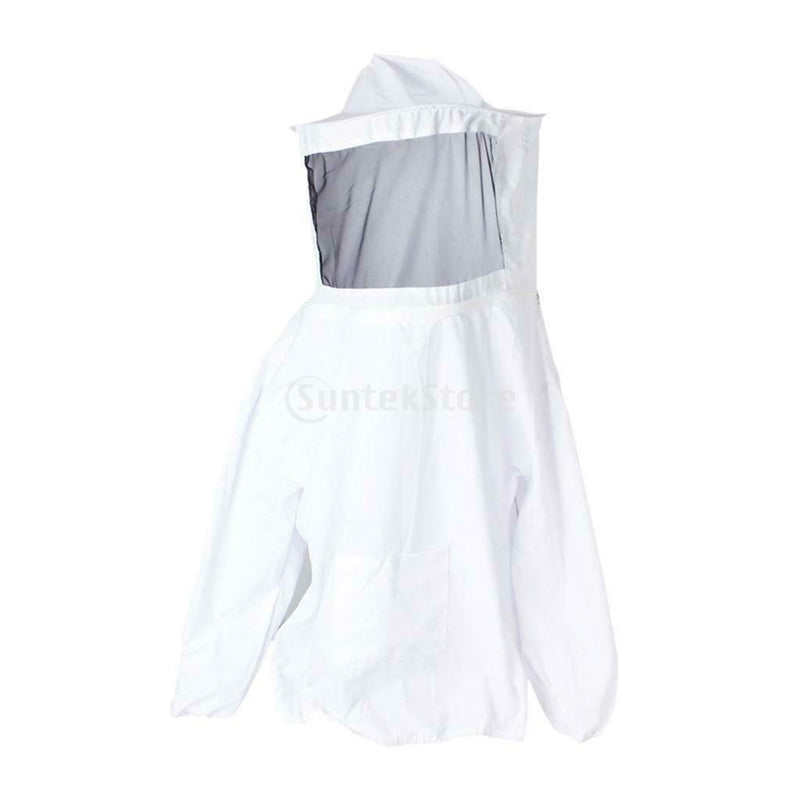 Durable Beekeeping Jacket Veil Smock Supplies Hat Sleeve Suit Fit for Most