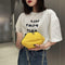 Lips Women PVC Handbags Chain Messenger Bags Shoulder Party Clutch (Yellow)