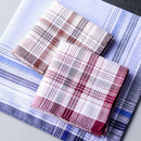15Pcs Cotton Plaid Men's Handkerchief Square Decorative Suits Grid Hanky