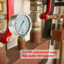 TS-Y60Z4-15psi Y60 Axial Dial Pressure Gauge 1/4NPT Thread Vacuum Manometer