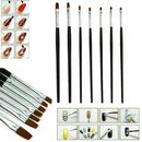 7 Pcs Nail Art Pen Brush UV Gel Acrylic Painting Drawing Liner Polish Brush X4T1