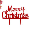 Merry Christmas Letter Cake Topper Acrylic Xmas Party Cake  M&O