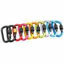 10pcs Aluminum Alloy Carabiner Shaped D Keychain Random Color -75mm * 40mm L5L9